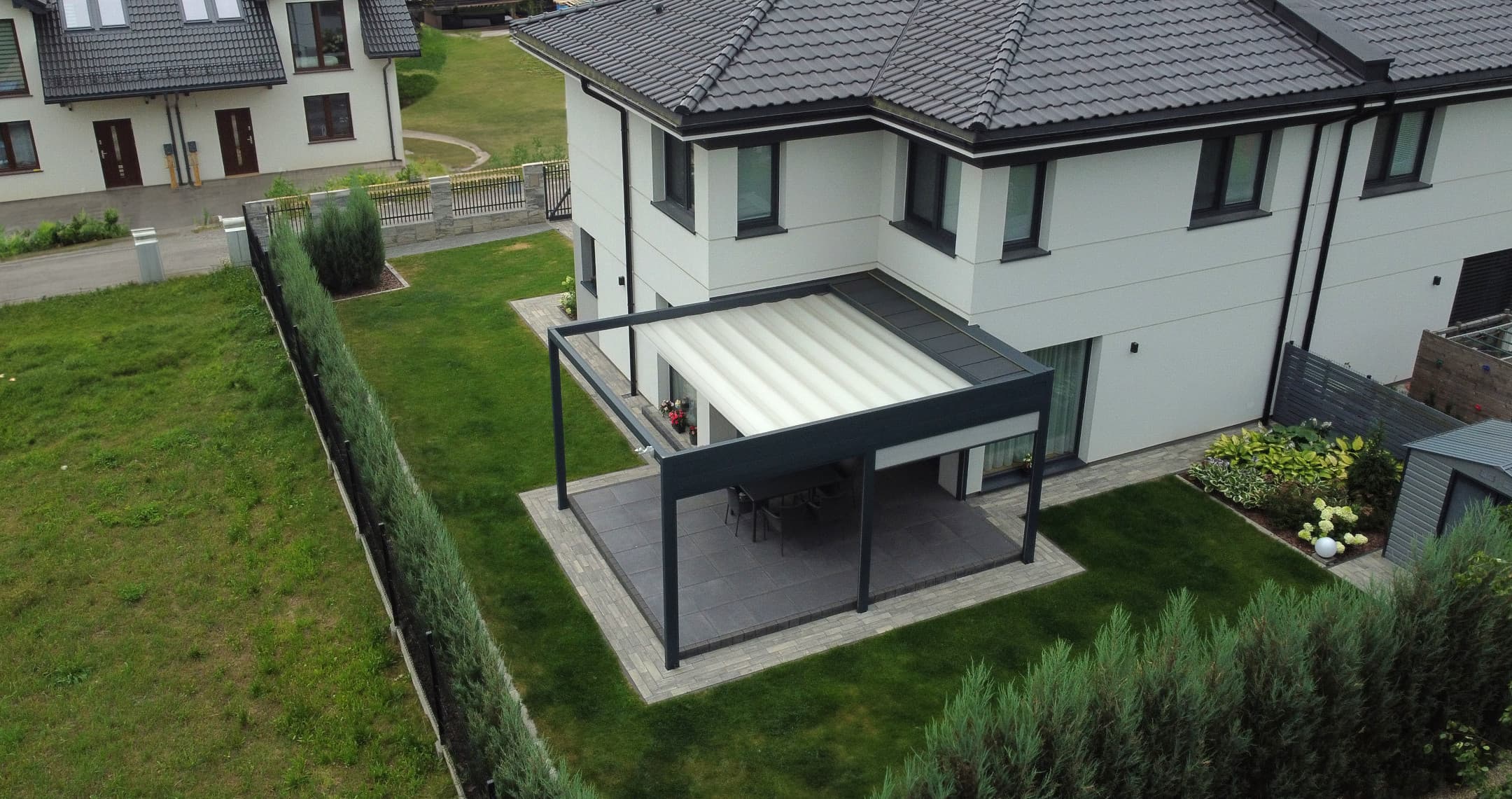 Zadaszenie tarasowe Tarasola Flat — realizacja Jarys Trójmiasto