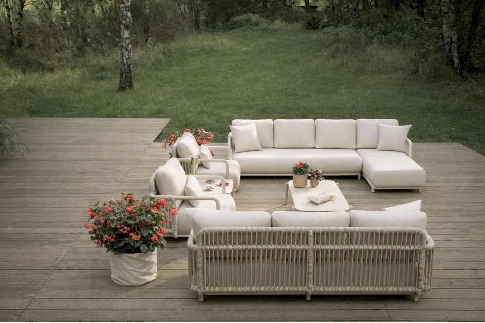 Sofa narożna wypoczynkowa ogrodowa lewa ROME 3