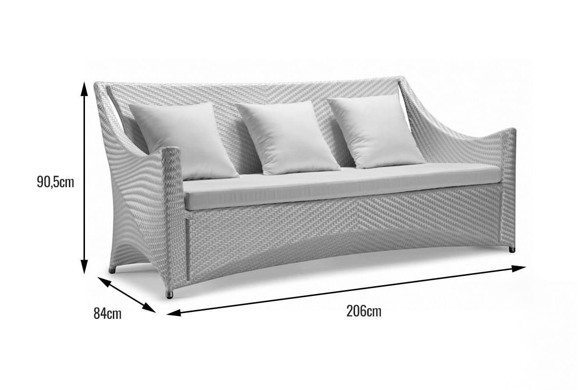 Sofa wypoczynkowa ogrodowa 3 os. BARCELONA 7