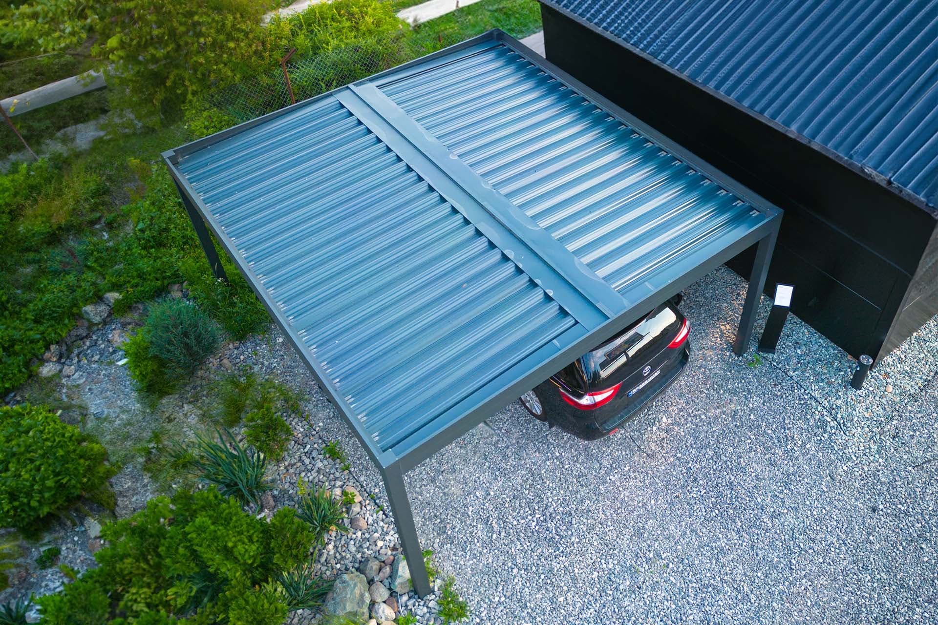 Carport dwustanowiskowy — realizacja 8 (zadaszenia tarasowe Trójmiasto)