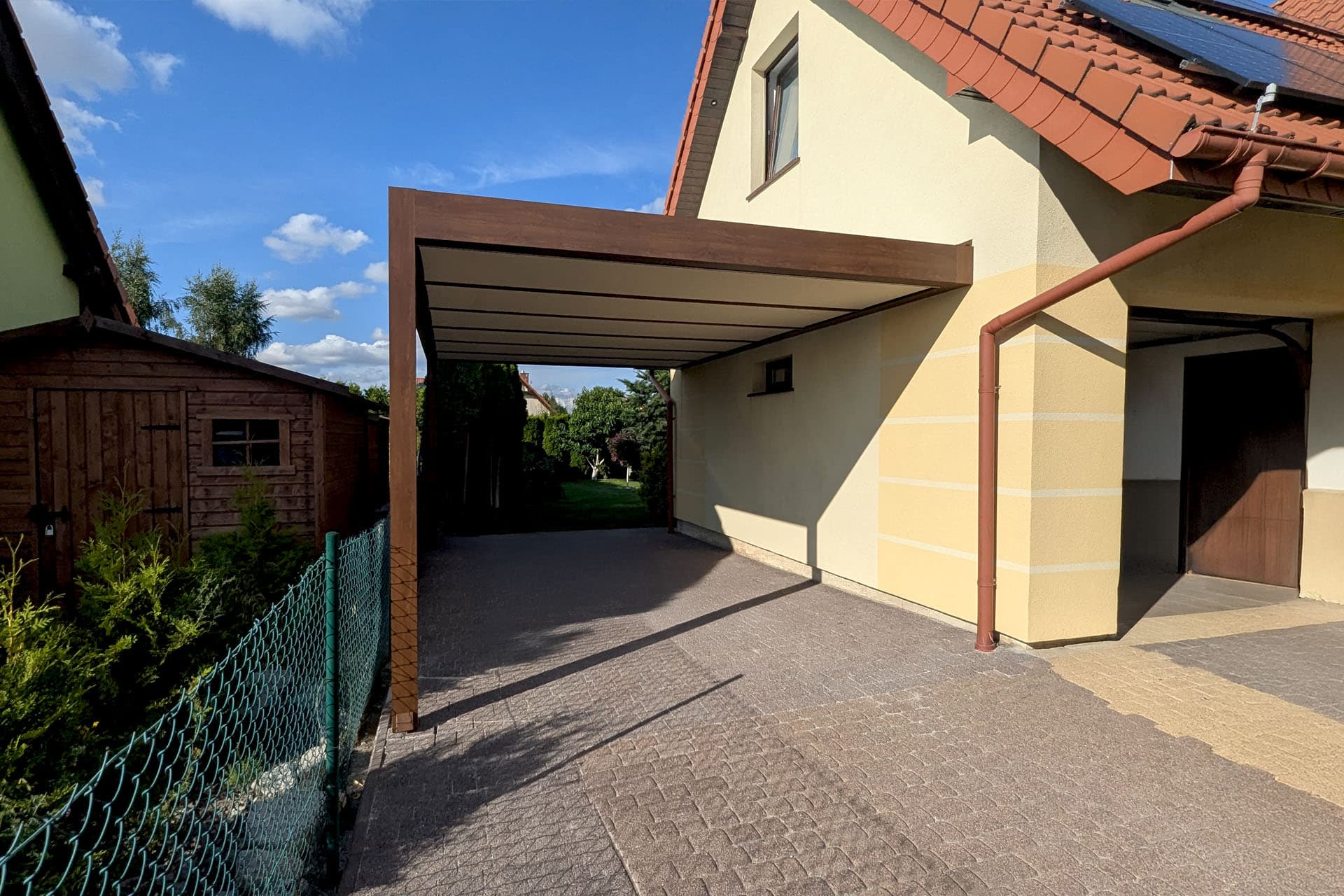 Carport jednostanowiskowy — realizacja 4 (zadaszenia tarasowe Trójmiasto)