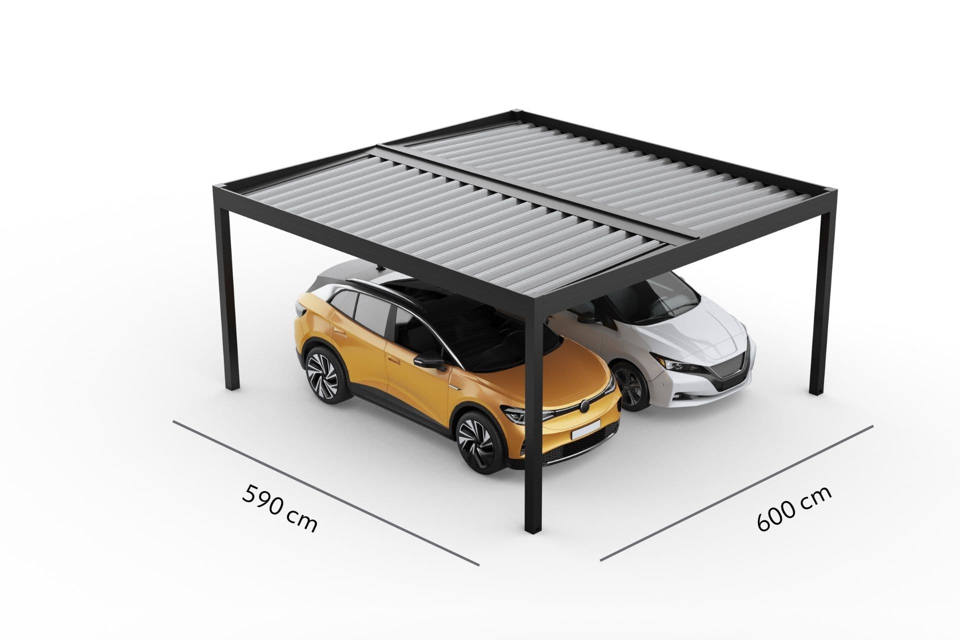 Wymiary — Carport dwustanowiskowy